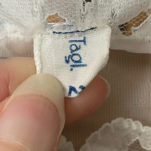 Vintage Peignoir Set White Lingerie Nightgown & Robe White Lace Made In Italy - Picture 10 of 10